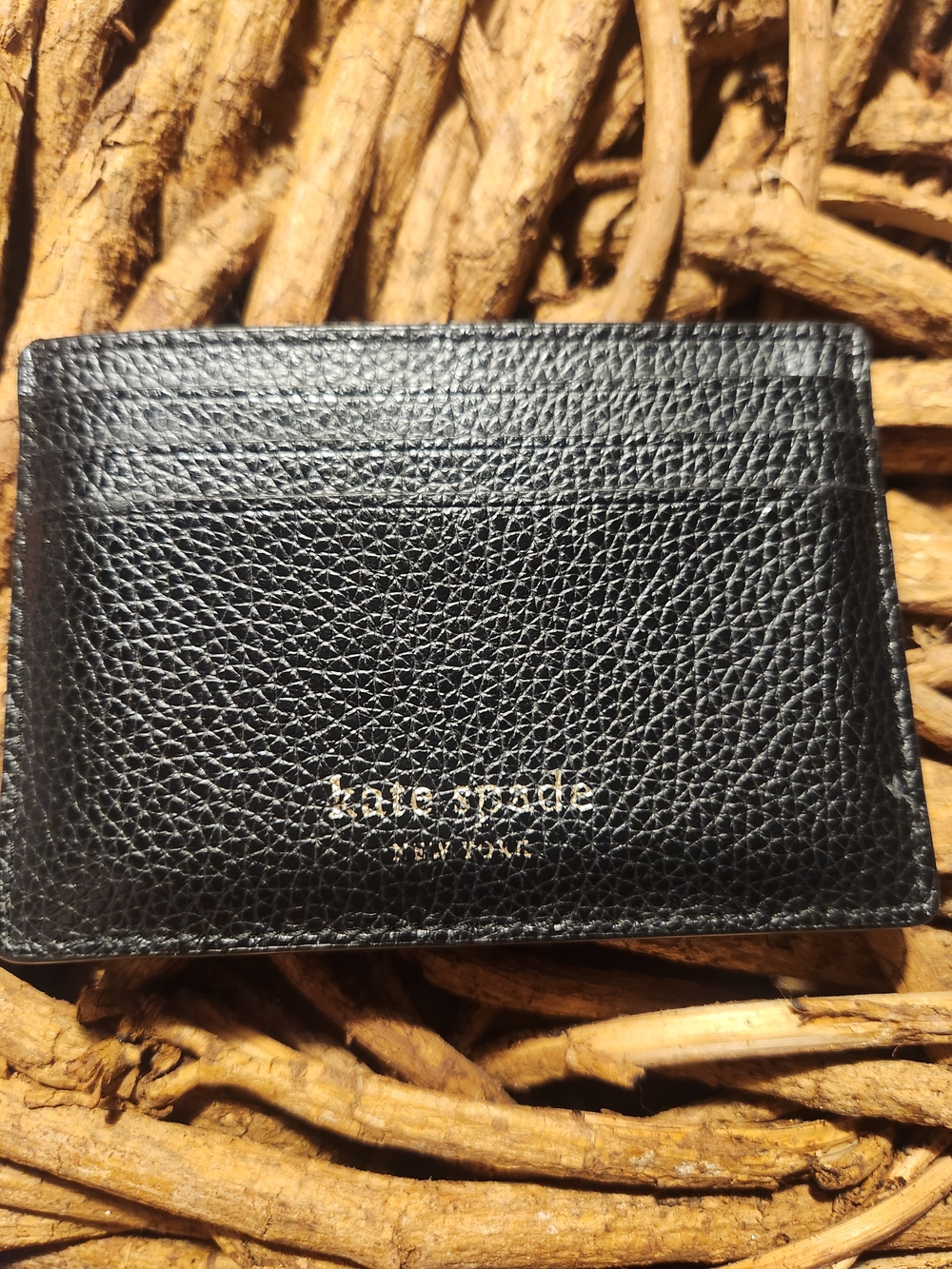 kate spade ♠️ New York Slim Black Leather Card Holder